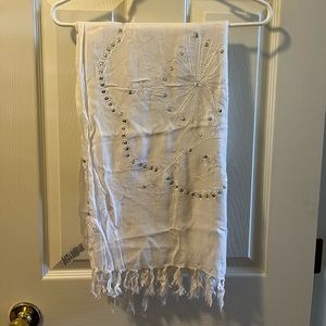 Lovely white sequin sarong beach cover up
